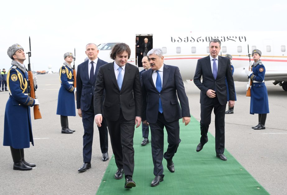 gürcüstanın baş naziri irakli kobaxidze azərbaycana səfərə gəlib