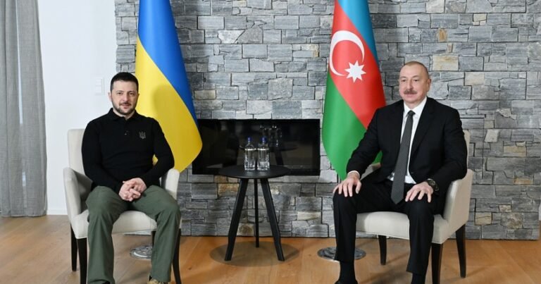 davosda azərbaycan və ukrayna prezidentlərinin görüşü olub.