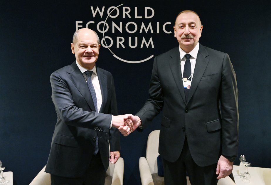 prezident ilham əliyev davosda almaniya kansleri ilə görüşüb