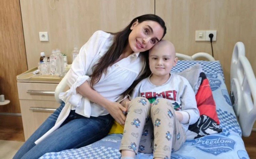 leyla əliyeva uşaq onkologiya klinikasında olub