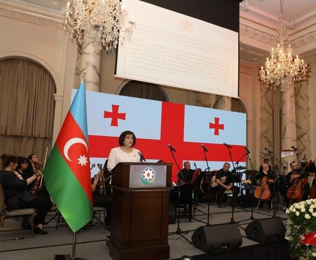 sahibə qafarova gürcüstanın müstəqillik günü münasibəti ilə keçirilmiş tədbirdə çıxış edib 