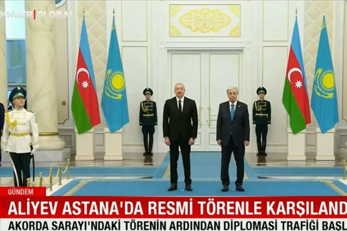 "haber global" ilham əliyevin qazaxıstana rəsmi səfəri ilə bağlı videosüjet hazırlayıb
