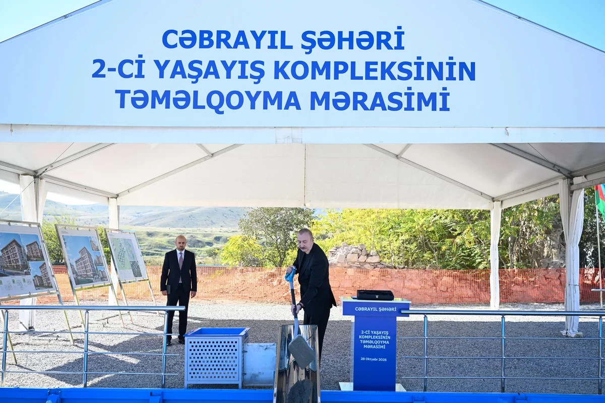 cəbrayıl şəhərində ikinci və üçüncü yaşayış komplekslərinin təməli qoyulub