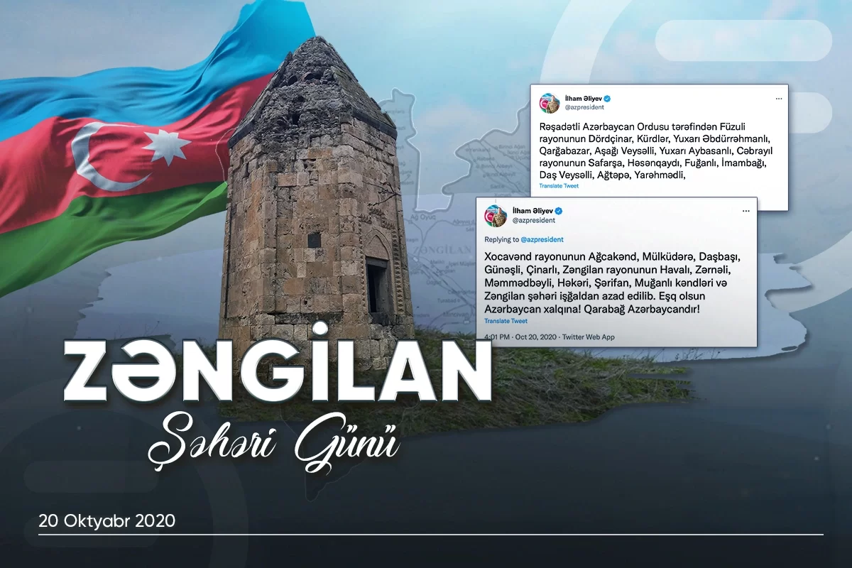 zəngilan şəhərinin işğaldan azad edilməsindən beş il ötür