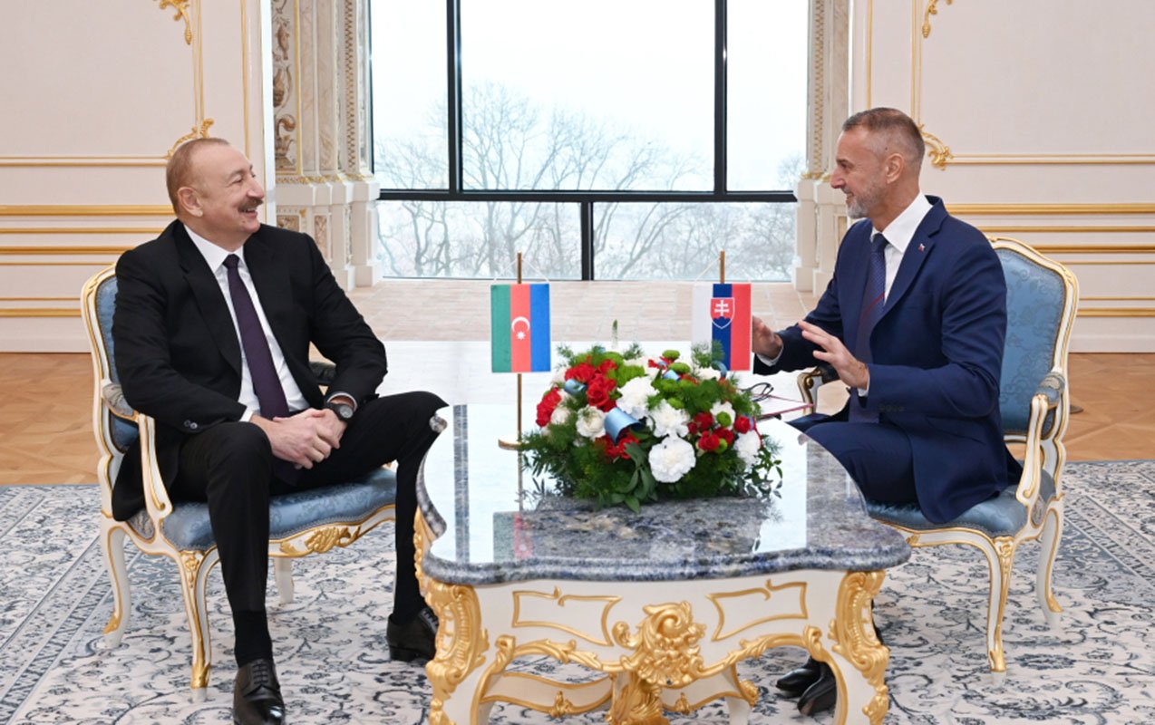 prezident slovakiya milli şurasının sədri ilə görüşdü