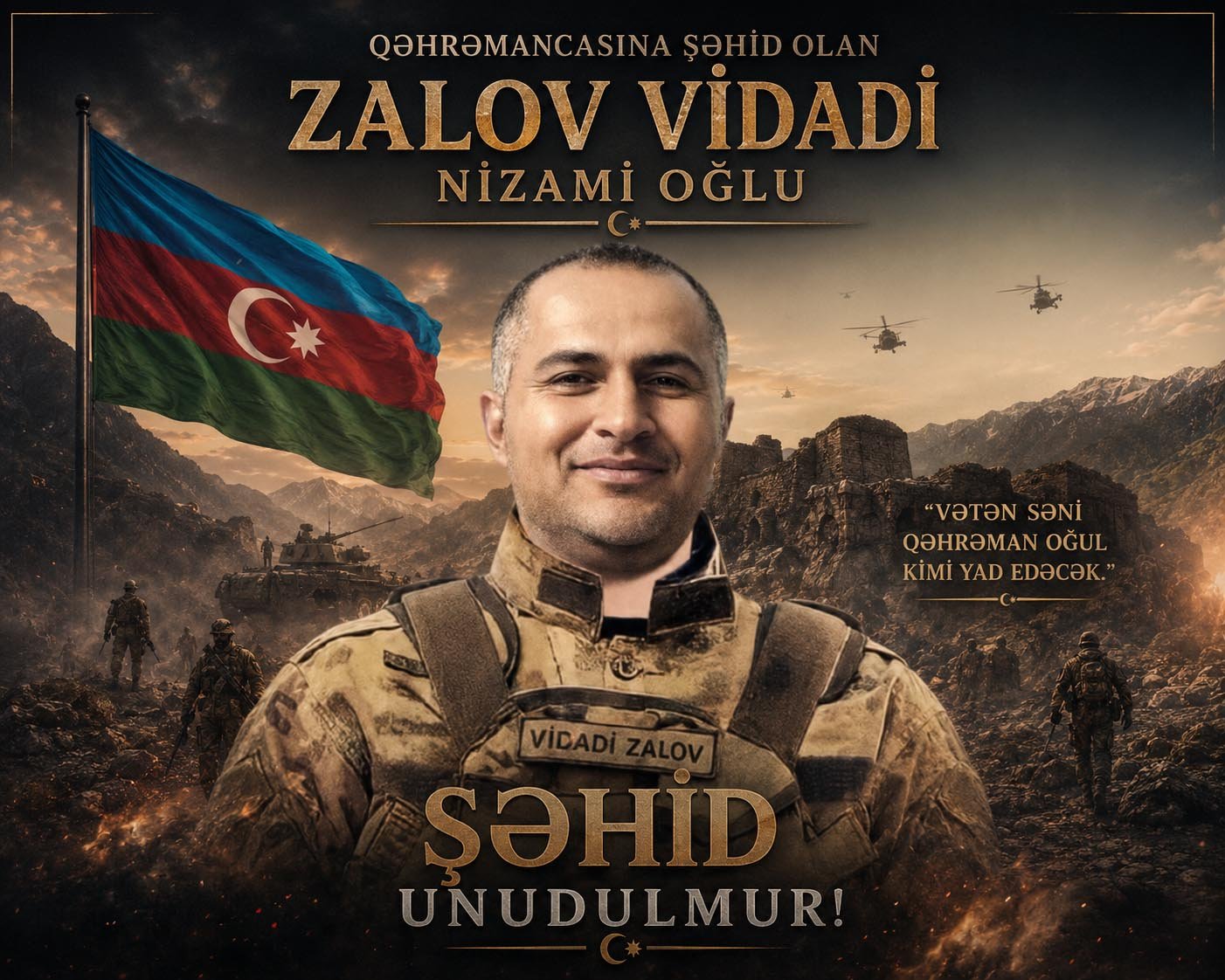 Döyüş meydanından əbədiyyət zirvəsinə...
