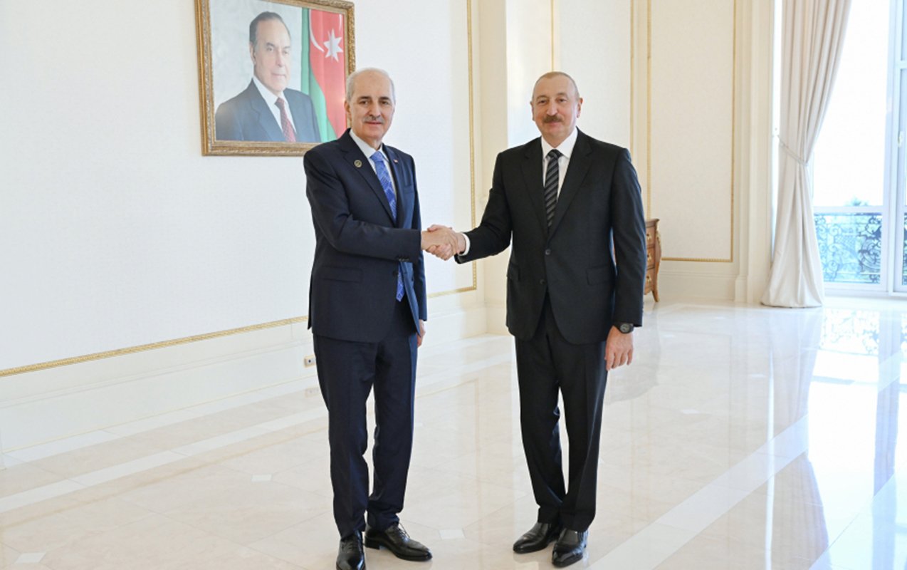 Prezident Numan Kurtulmuşu qəbul etdi - Fotolar