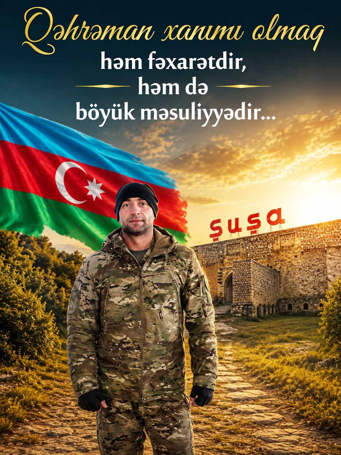 “Qəhrəman xanımı olmaq həm fəxarətdir, həm də böyük məsuliyyət…”