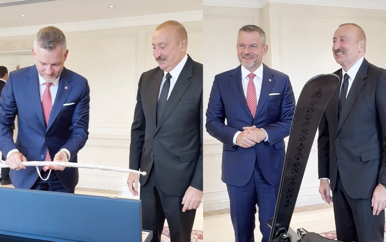 Prezidentlər bir-birinə bunları hədiyyə etdi - Video